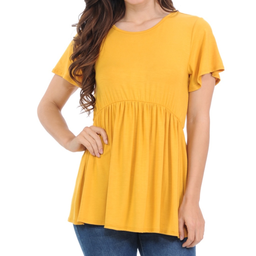 Flutter Sleeve Empire Waist Top